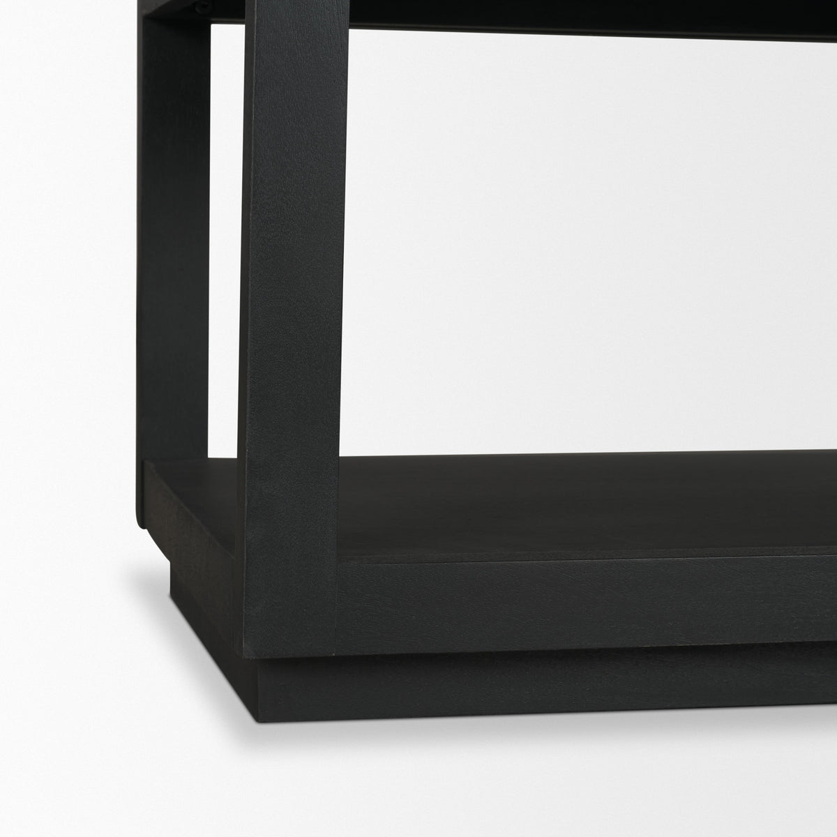 Mercana Bela 54" Matte Black Wood Arched Console Table