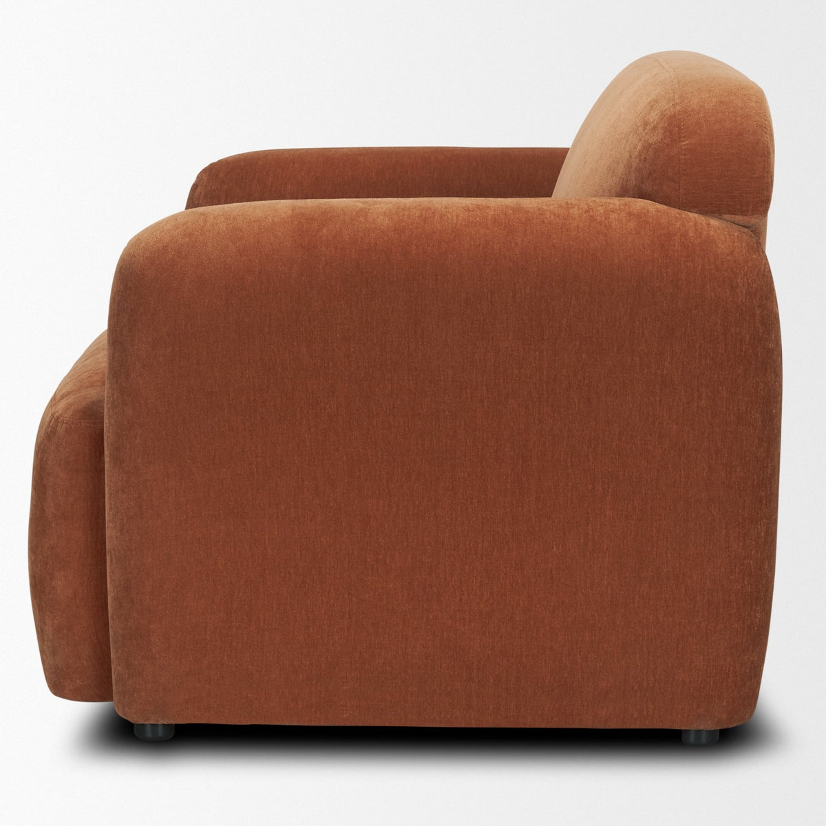 Mercana Saga Stonewashed Rust Chenille Fabric Upholstered Chair