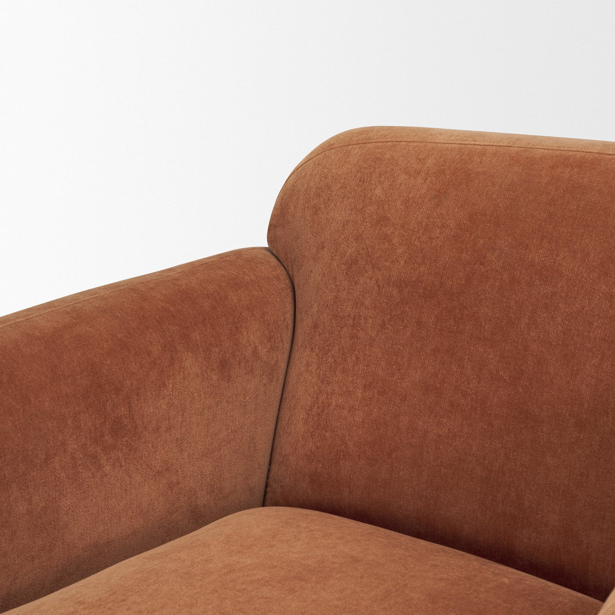 Mercana Saga Stonewashed Rust Chenille Fabric Upholstered Chair