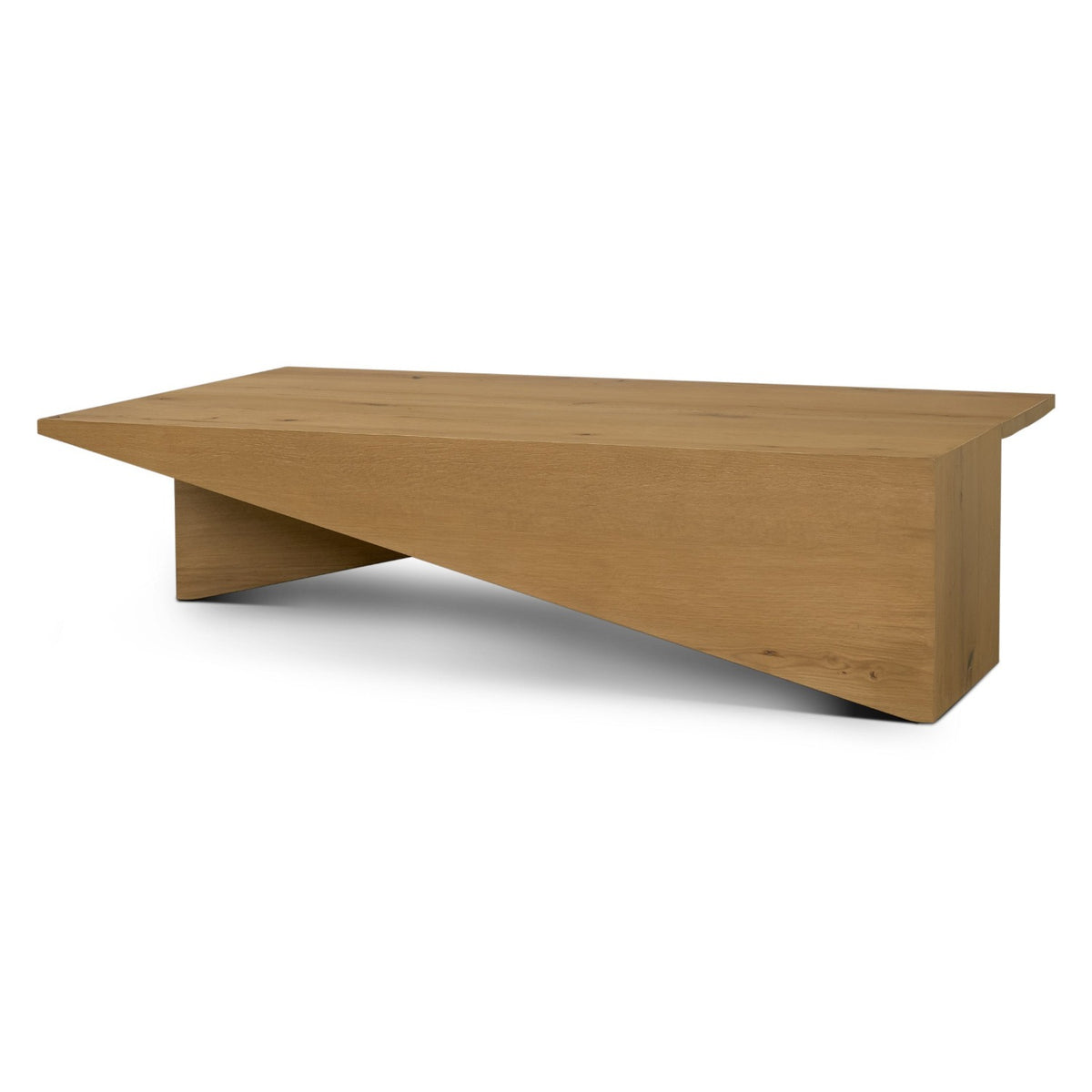 Mercana West Light Brown Oak Wood Rectangular Coffee Table, primary product view
