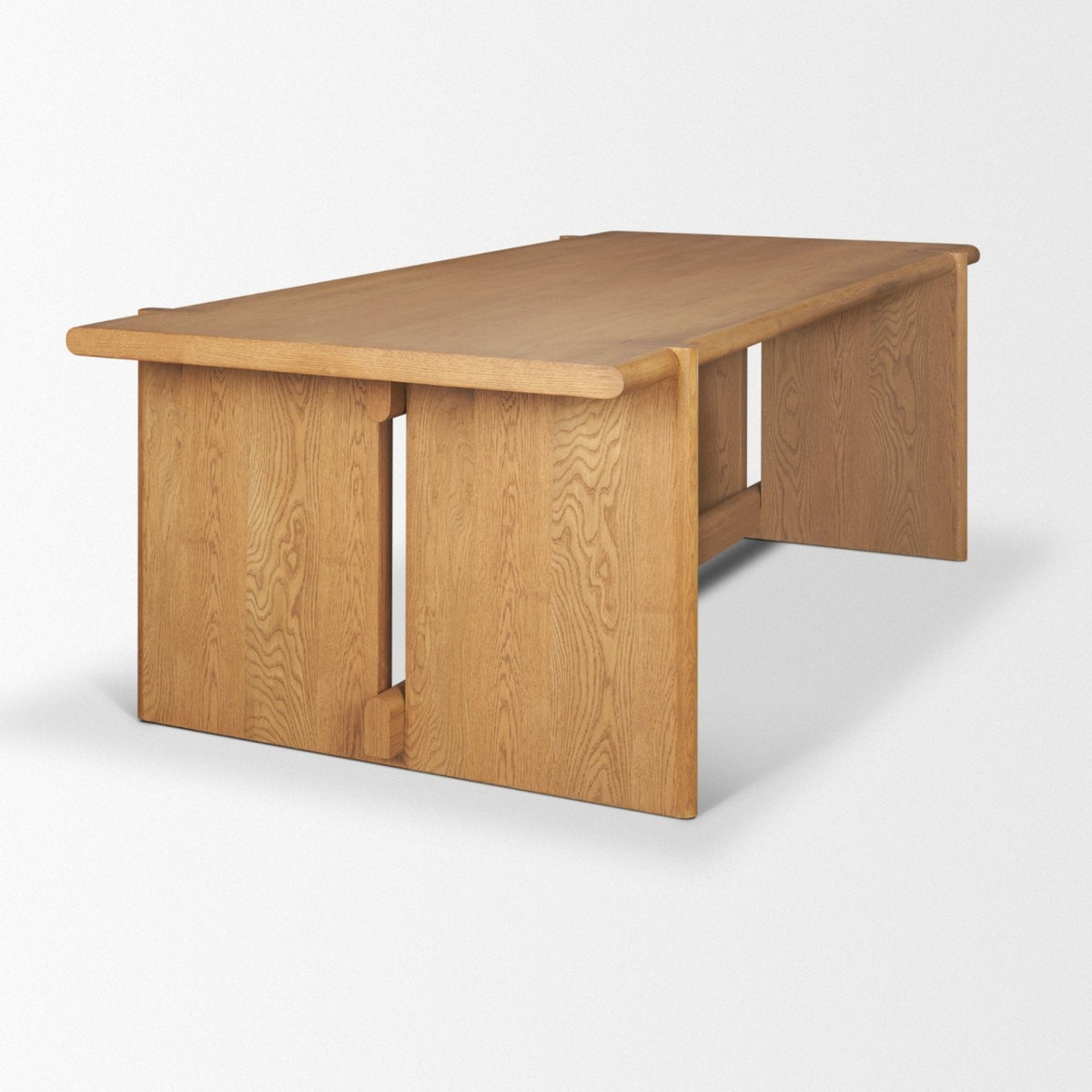 Mercana Rowan 94"L x 44"W Rectangular Dining Table | Modern | Light Brown Oak Wood | Seats 8