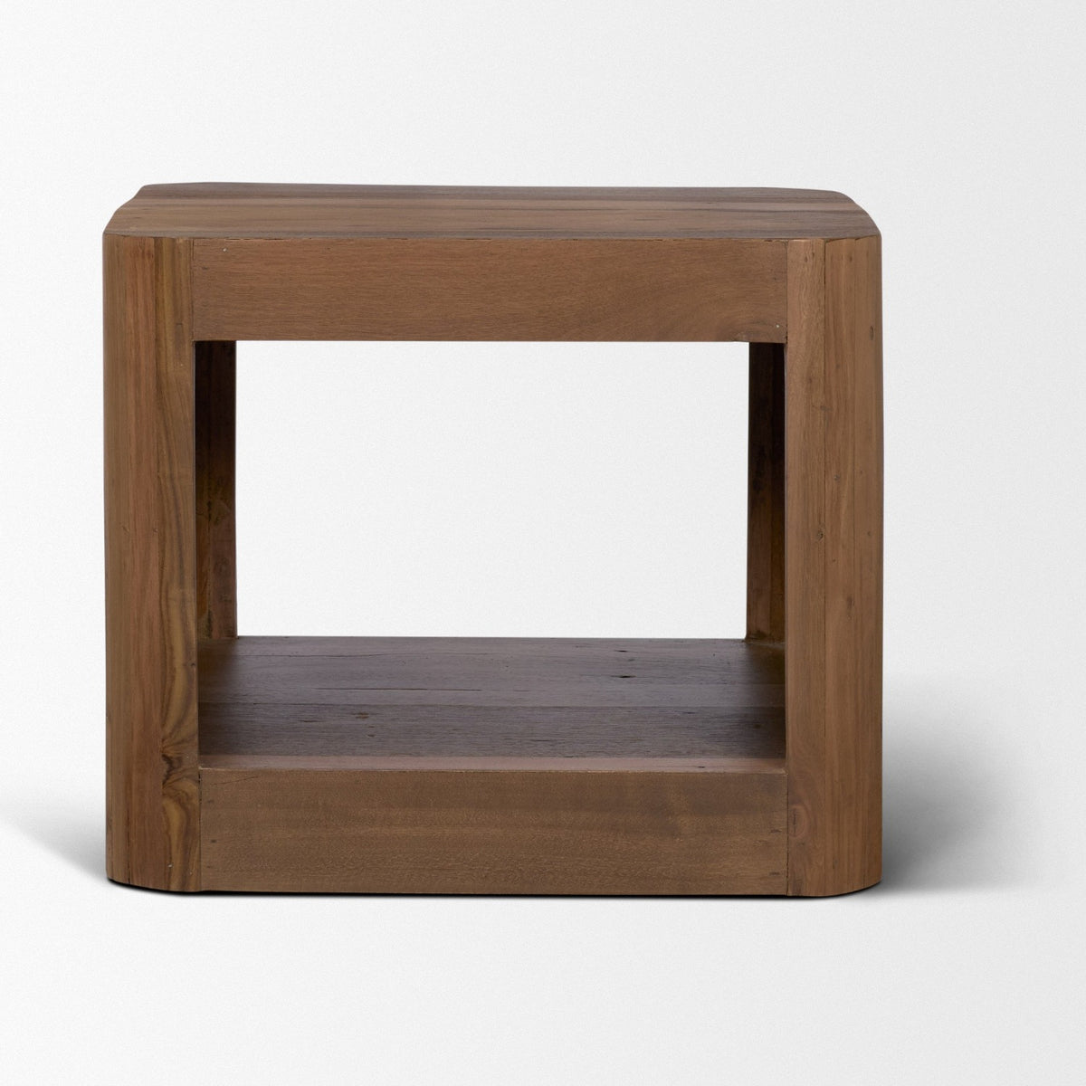 Mercana Dunmore Solid Wood Rectangular Open Shelf Side Table