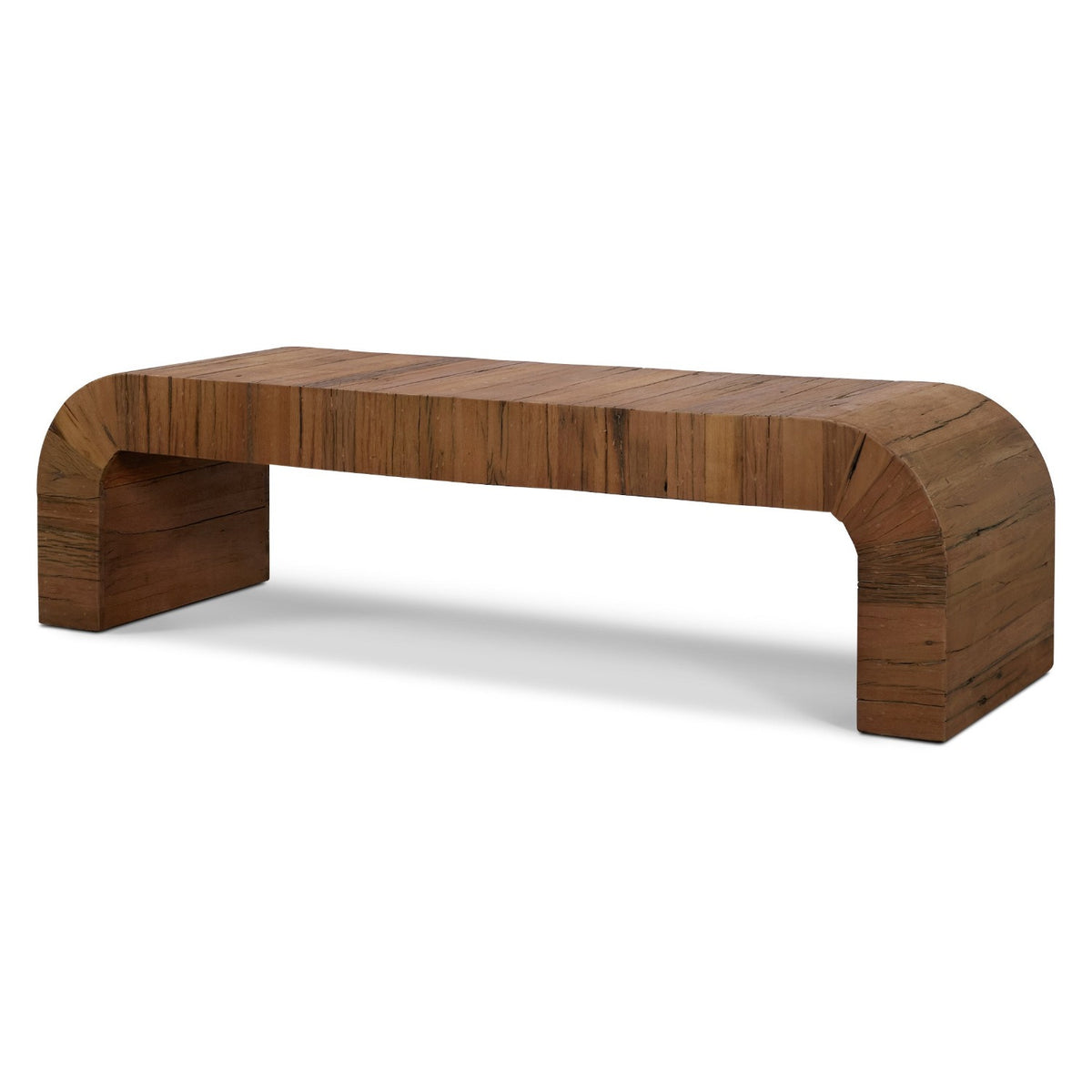 Mercana Denton Medium Brown Relcaimed Wood Bench, primary product view
