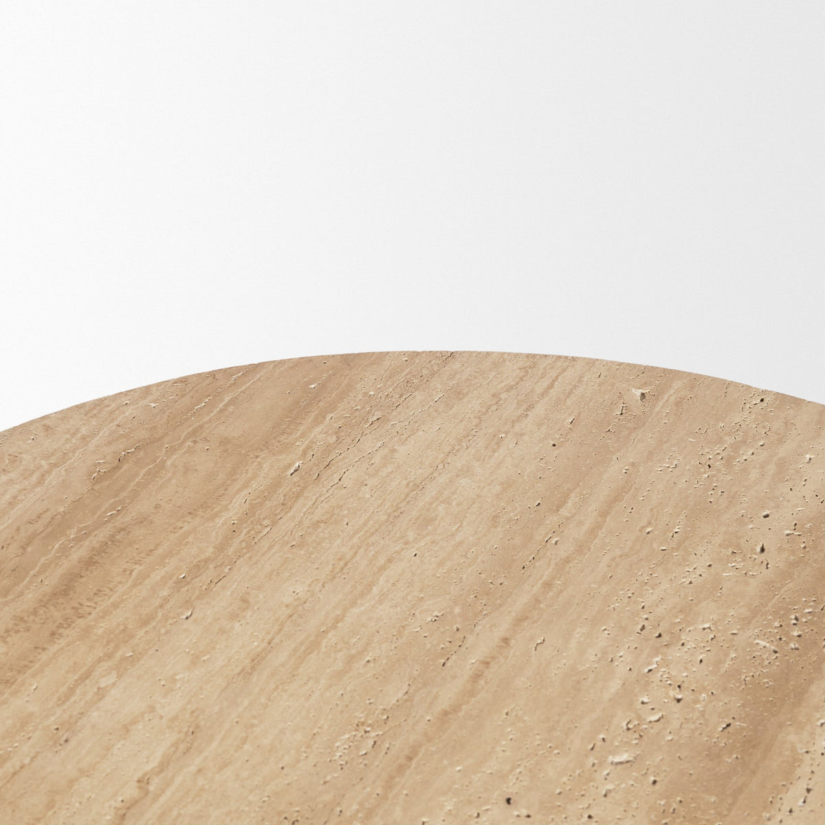 Mercana Elara Ribbed Oblong Travertine Coffee Table