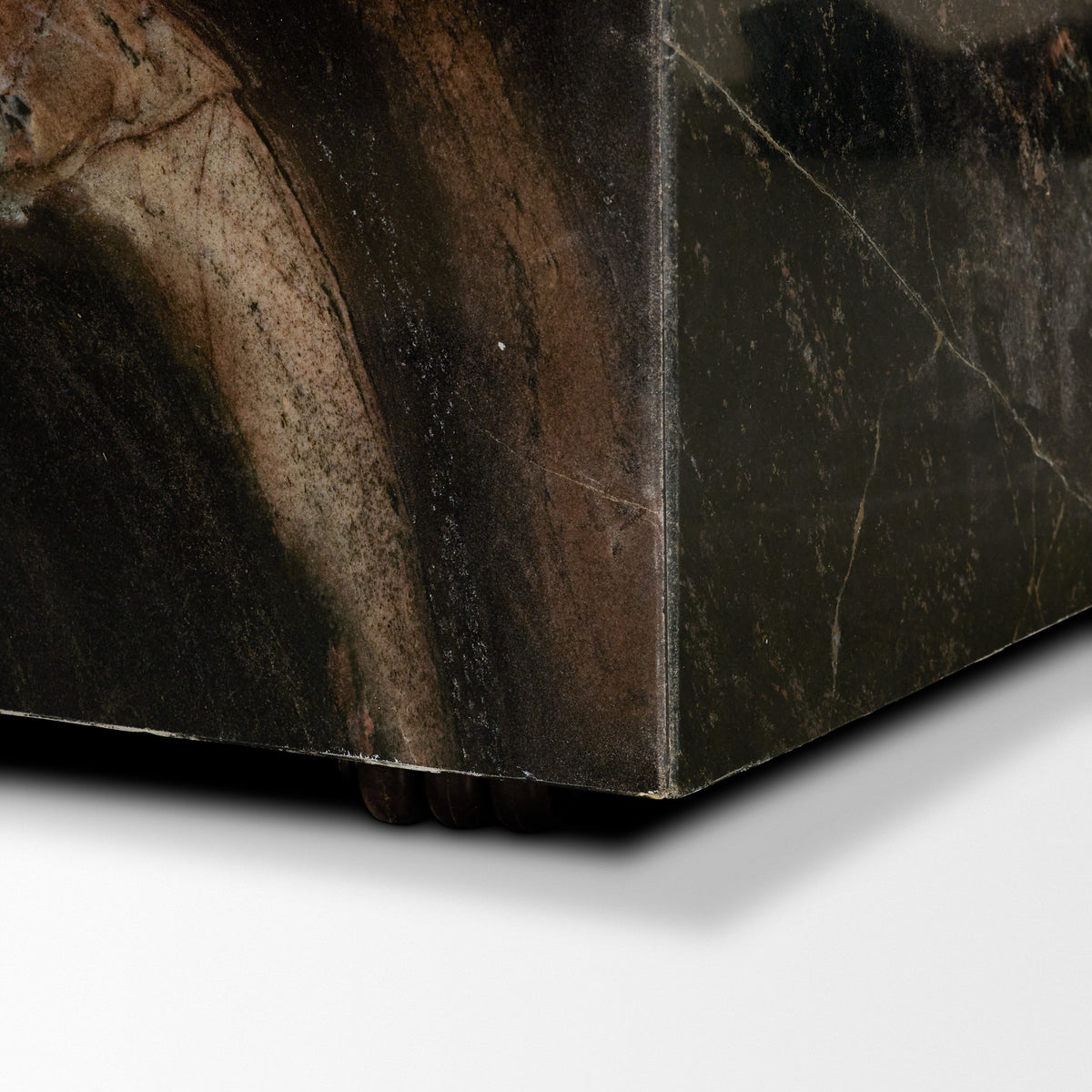 Mercana Quadra 20" Solid Black Marble Square Coffee Table