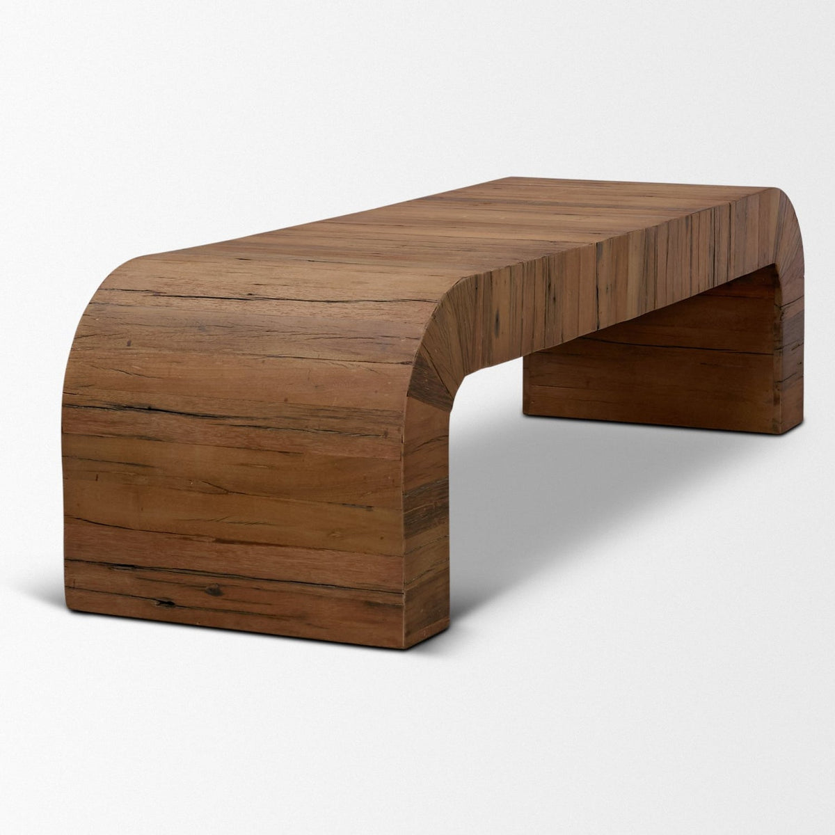Mercana Denton Medium Brown Relcaimed Wood Bench