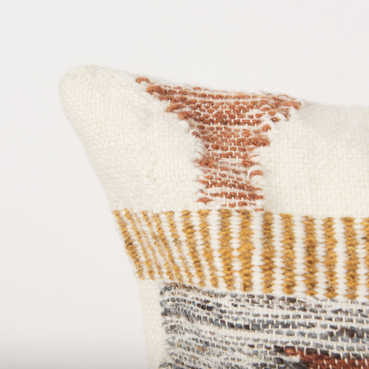 Mercana Kenzie Multi Colored Print Square Pillow Cover w/ Down Filler