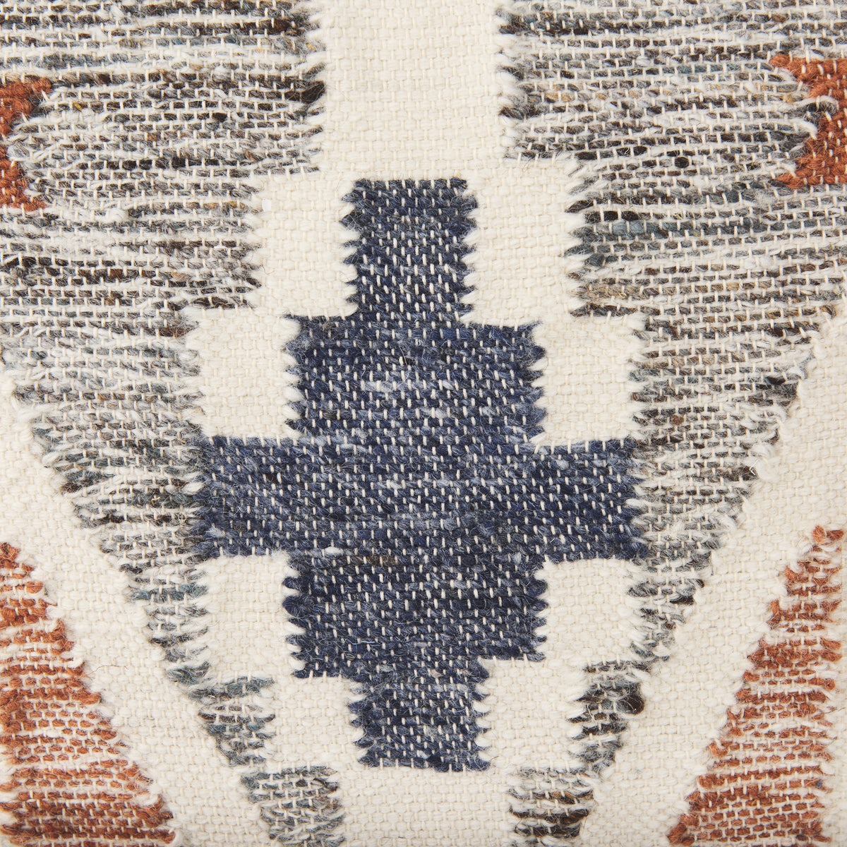 Mercana Kenzie Multi Colored Print Square Pillow Cover w/ Down Filler