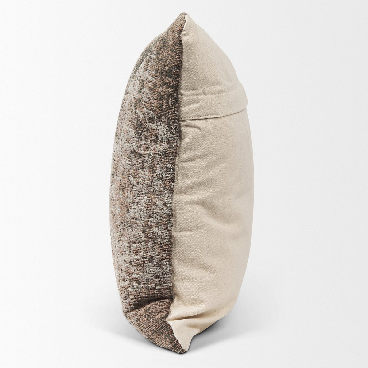 Mercana Khloe Taupe Square Pillow Cover w/Down Filler