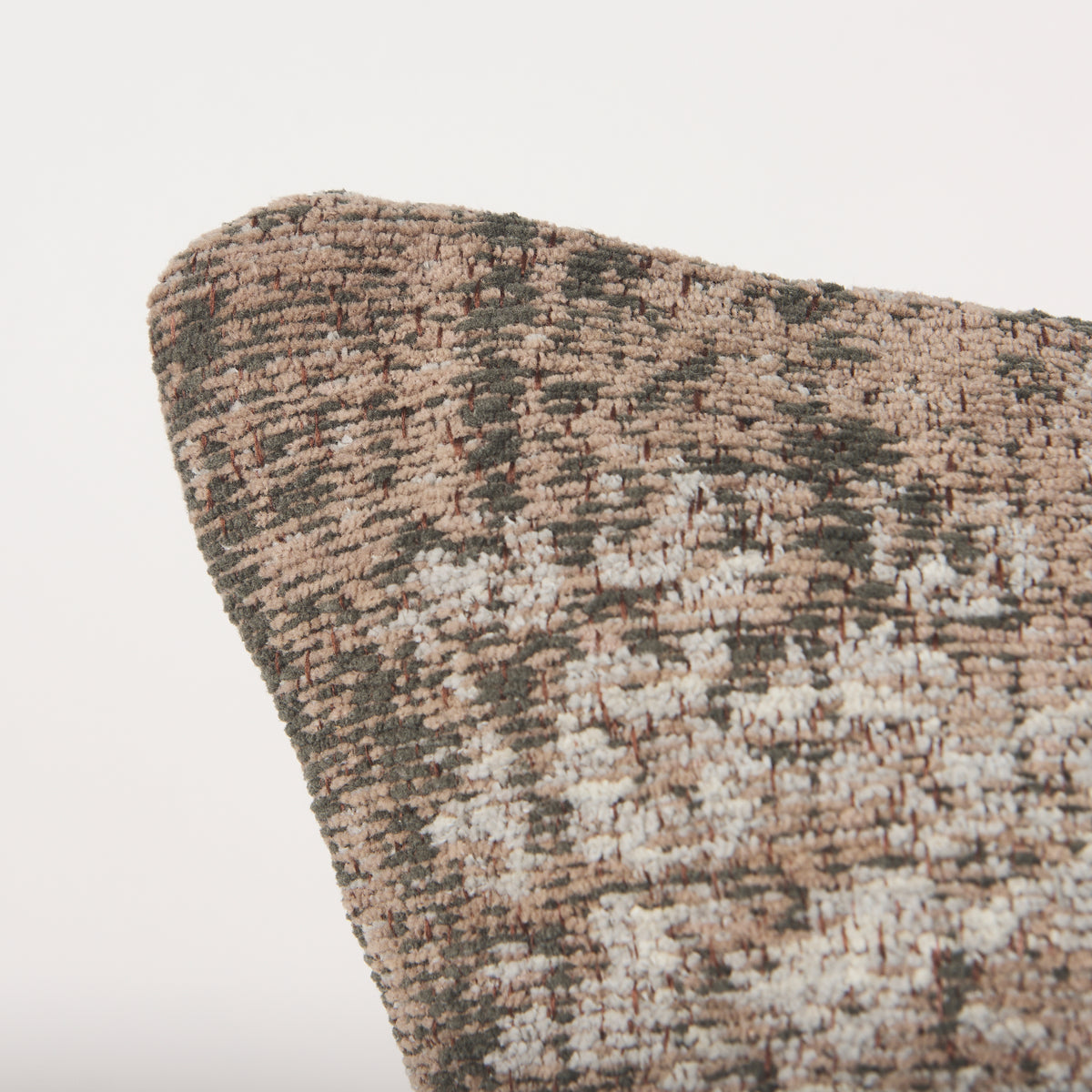 Mercana Khloe Taupe Square Pillow Cover w/Down Filler