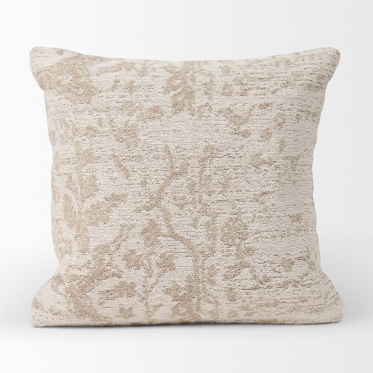 Mercana Khloe Cream Square Pillow Cover w/Down Filler