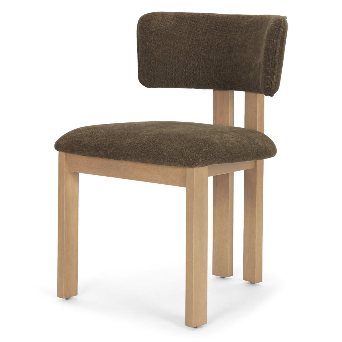 Mercana Soho Brown w/Light Brown Wood Open Back Dining Side Chair Set of 2, primary product view