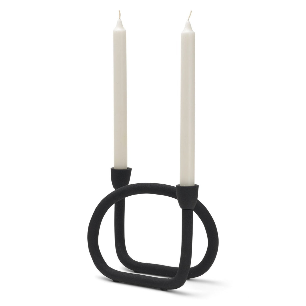 Mercana Serpens Black Metal Large Candleholder