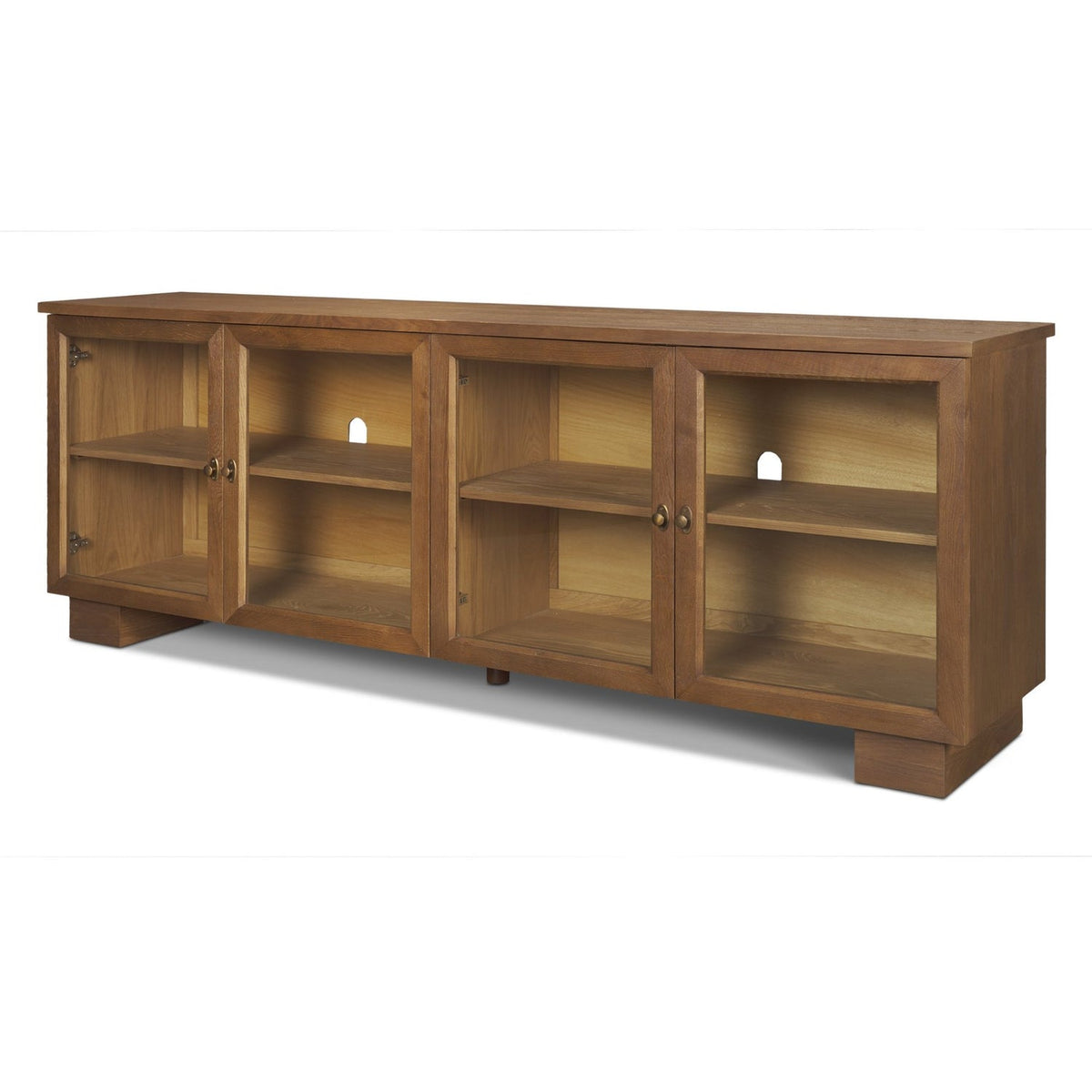 Mercana Winsford Two-Tone Oak Sideboard w/Glass Doors in Brown, primary product view