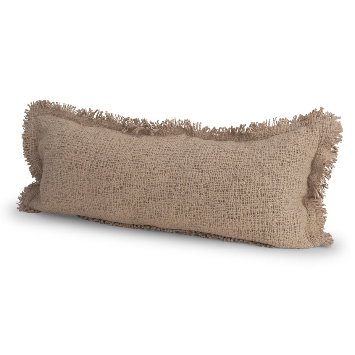 Mercana Kambal Sand Cotton Decorative Pillow Cover in Taupe, primary product view