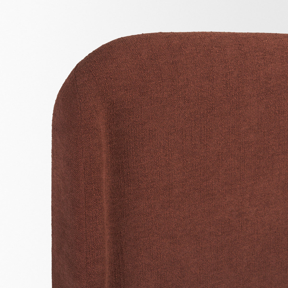 Mercana Solene King Upholstered Bedframe w/ Footbed | Curved Headboard | Burgundy Fabric