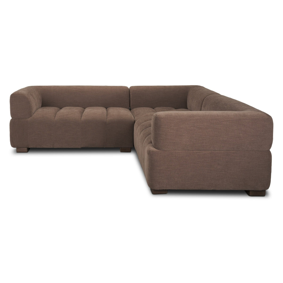 Mercana Warner Channel 3 Piece Sofa Set w/S Corner Piece in Brown, primary product view