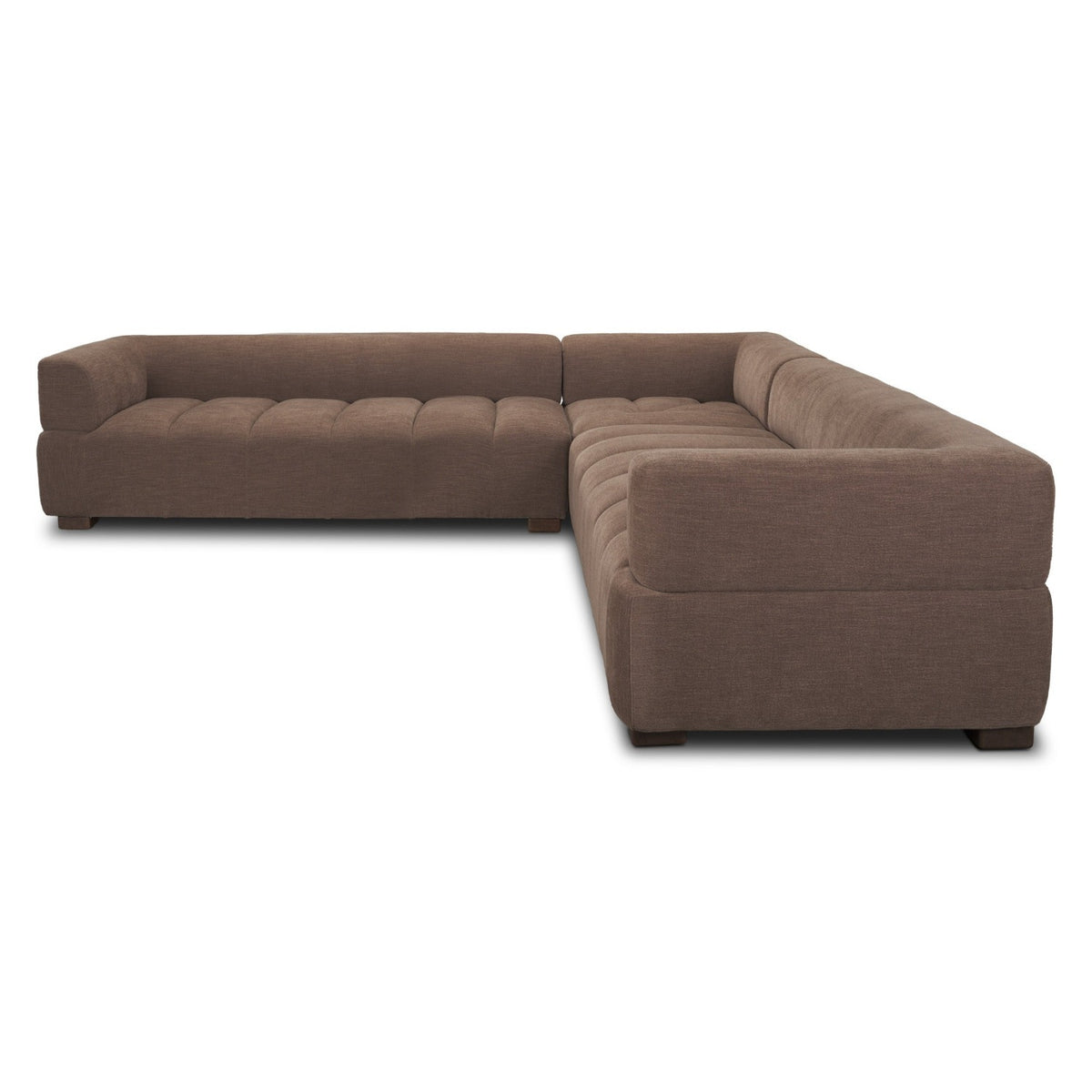 Mercana Warner Channel 3 Piece Sofa Set w/S Corner Piece in Brown, primary product view