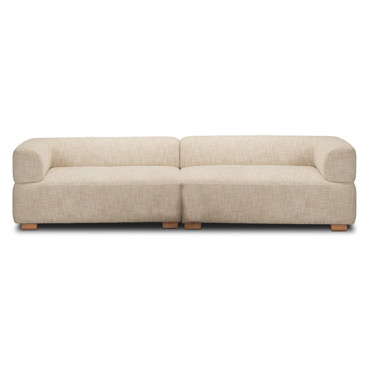 Mercana Warner Frame 2 Piece Sofa Set in Beige, primary product view