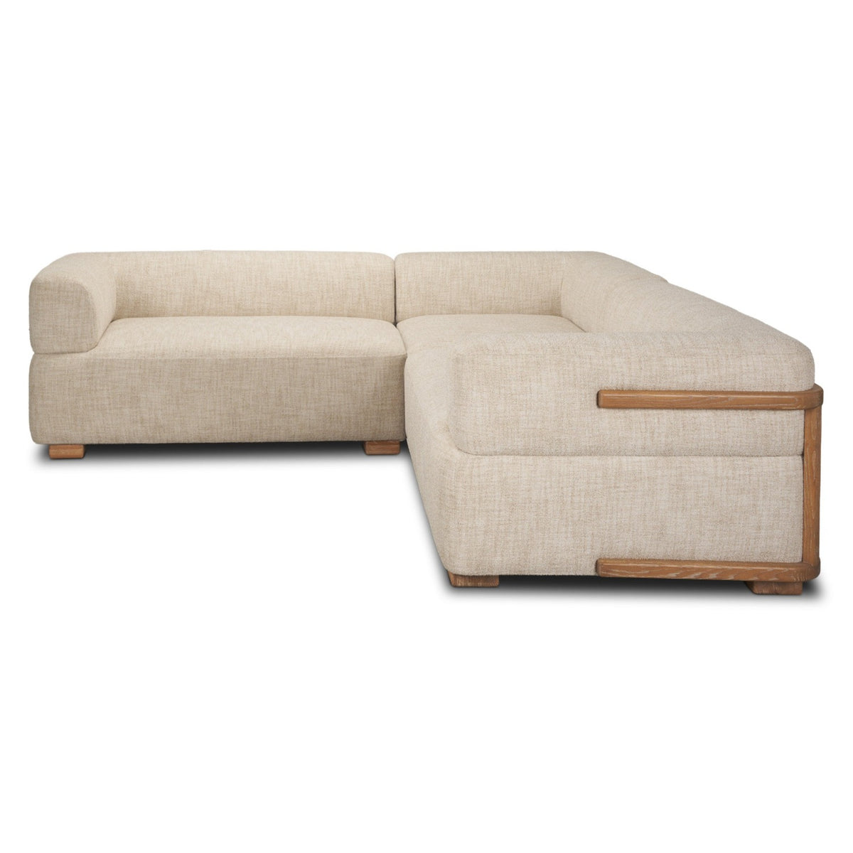 Mercana Warner Frame 3 Piece Sofa Set w/S Corner Piece in Beige, primary product view