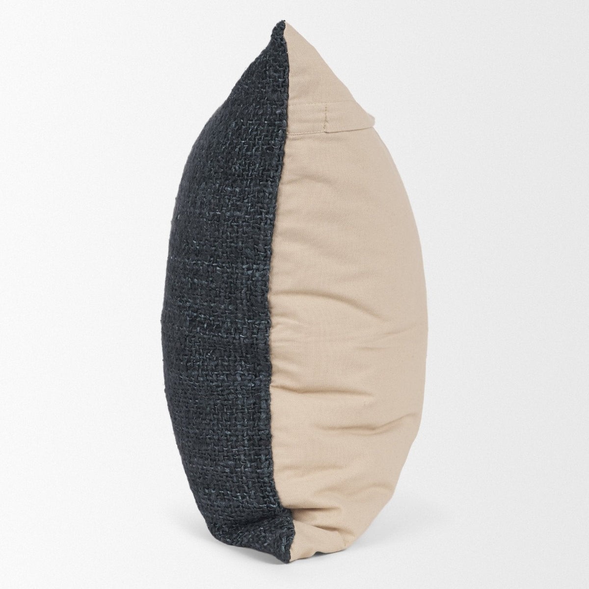 Mercana Lowen Square Navy Woven Pillow Cover w/Down Filler