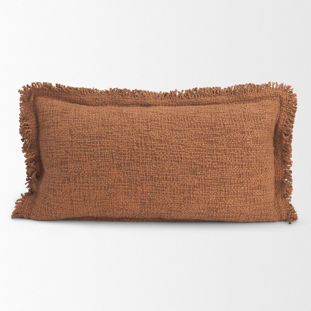 Mercana Kambal Mahogany Cotton Pillow Cover w/Down Filler