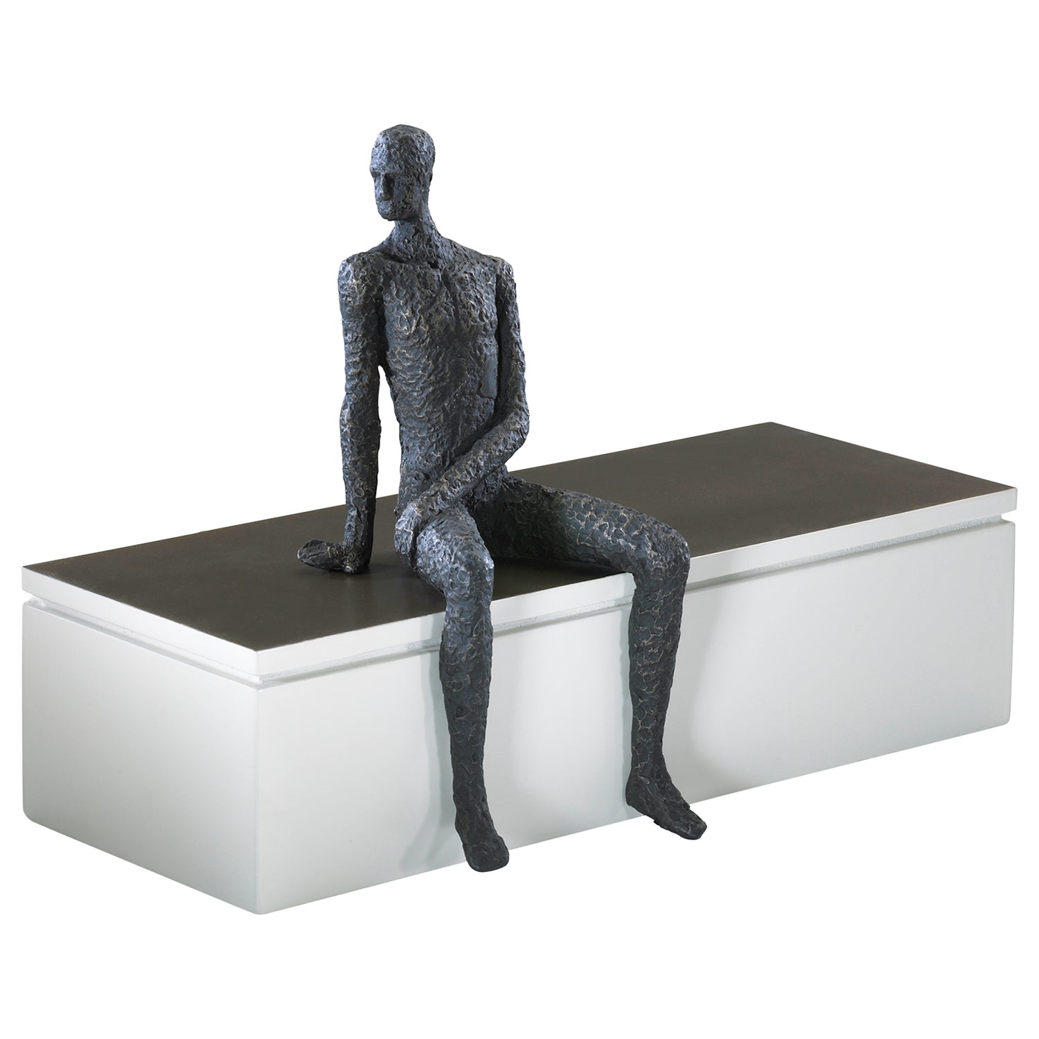 Cyan Design Posing Man Sculpture