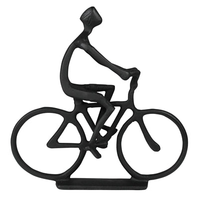 Mann on Bicycle Sculpture