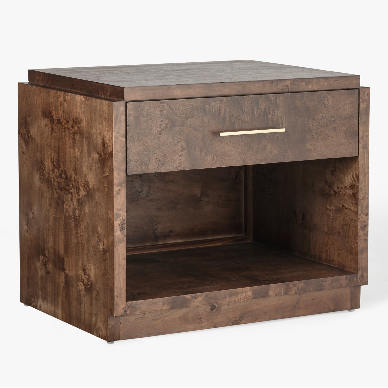 Co. House Designs Wesley Burl Dark Nightstand Set of 2 product view