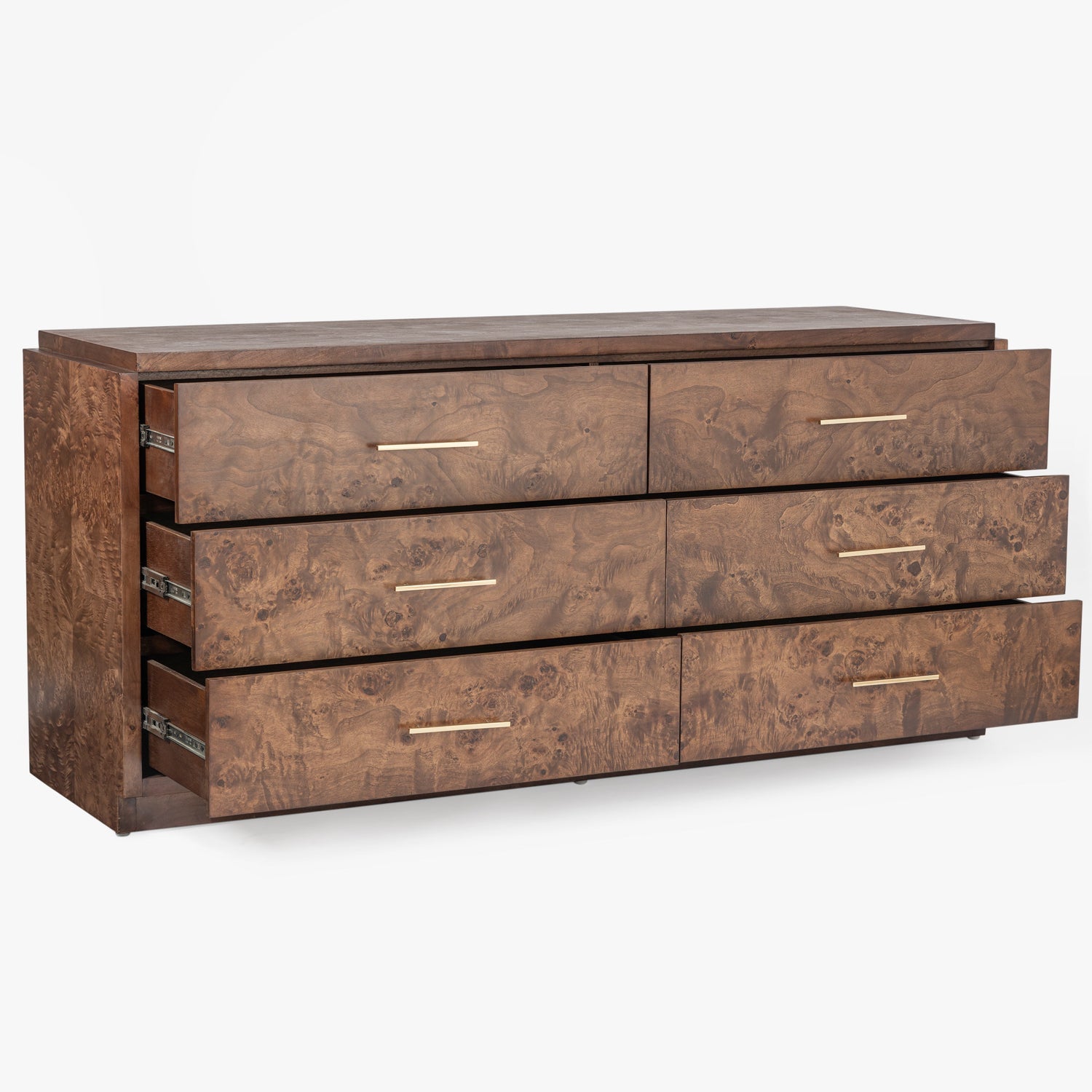 Co. House Designs Wesley 6-Drawer Burl Dark Dresser product view (view 2)