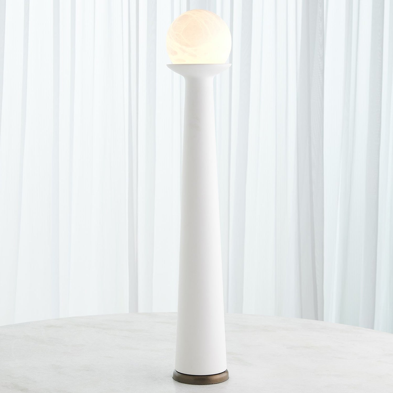 Global Views Alabaster Bulb Tower Lamp
