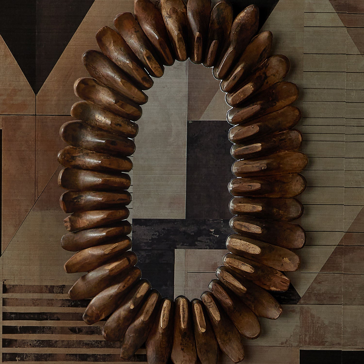 Currey & Co Cobbler Brown Mirror