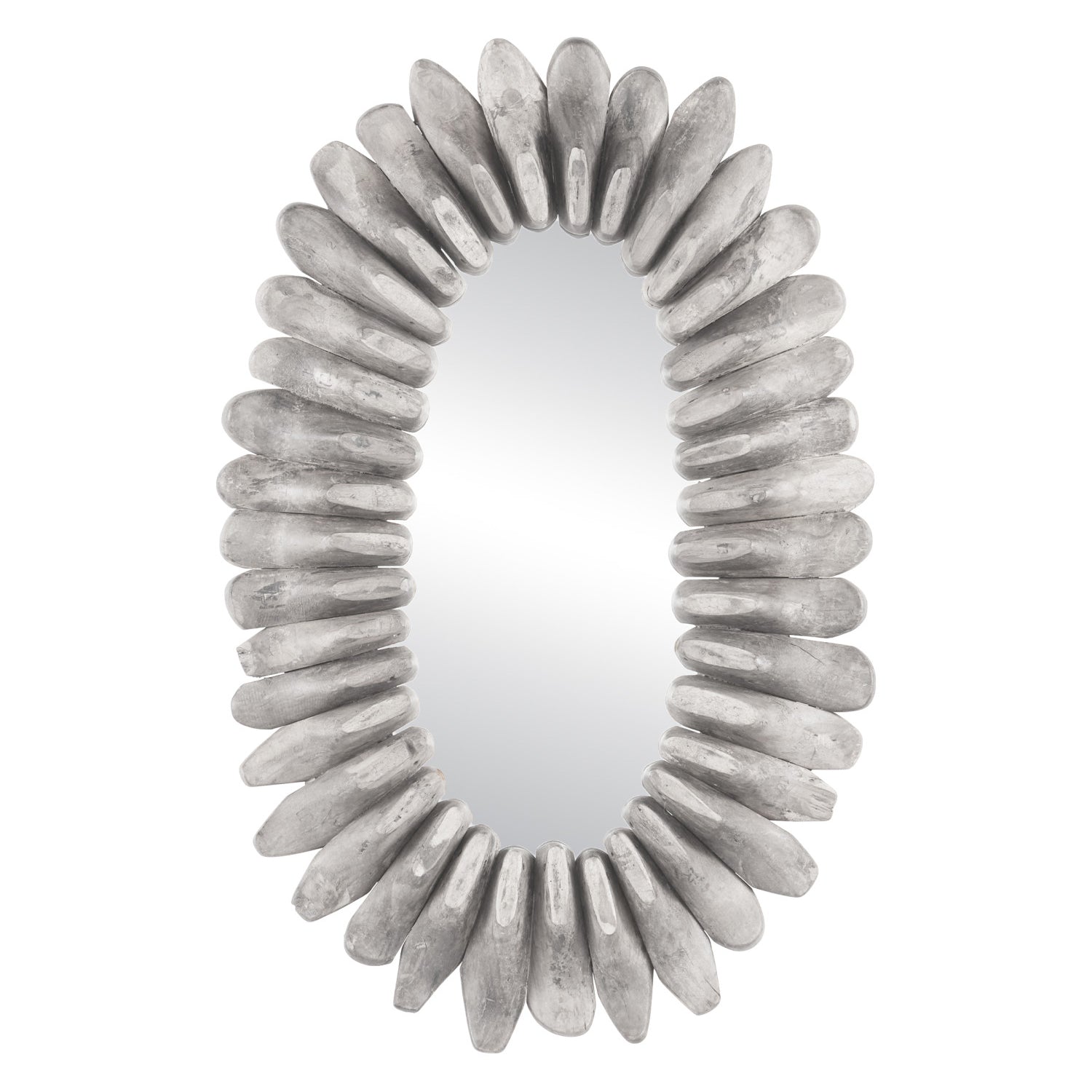 Currey & Co Cobbler Whitewash Mirror