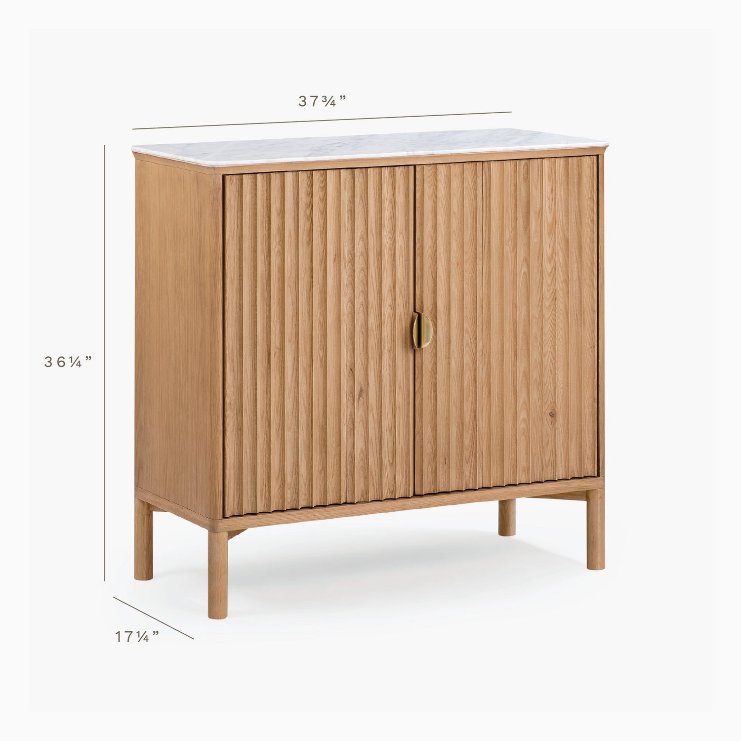 Co. House Designs Olive Reeded Natural Cabinet