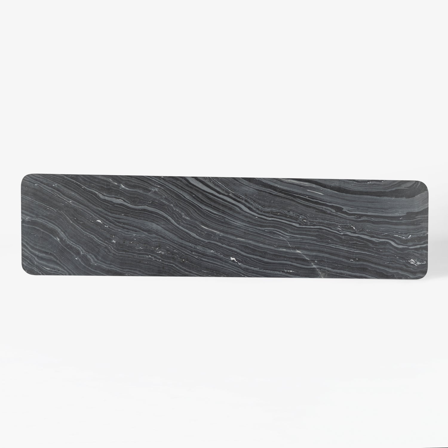 Co. House Designs Hex Leg Marble Dark Walnut Console Table