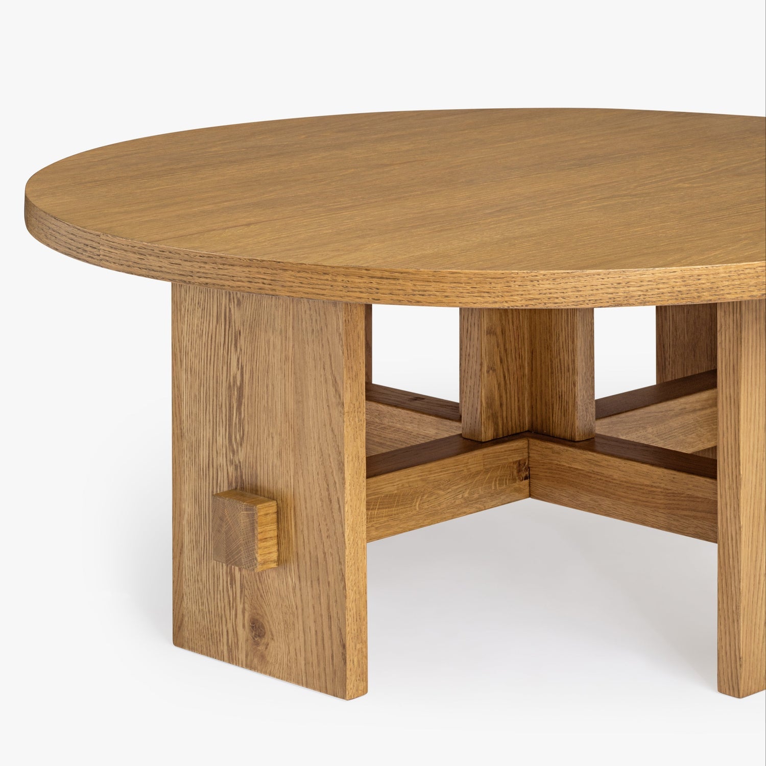 Co. House Designs Saguaro Round Oak Honey Medium Coffee Table