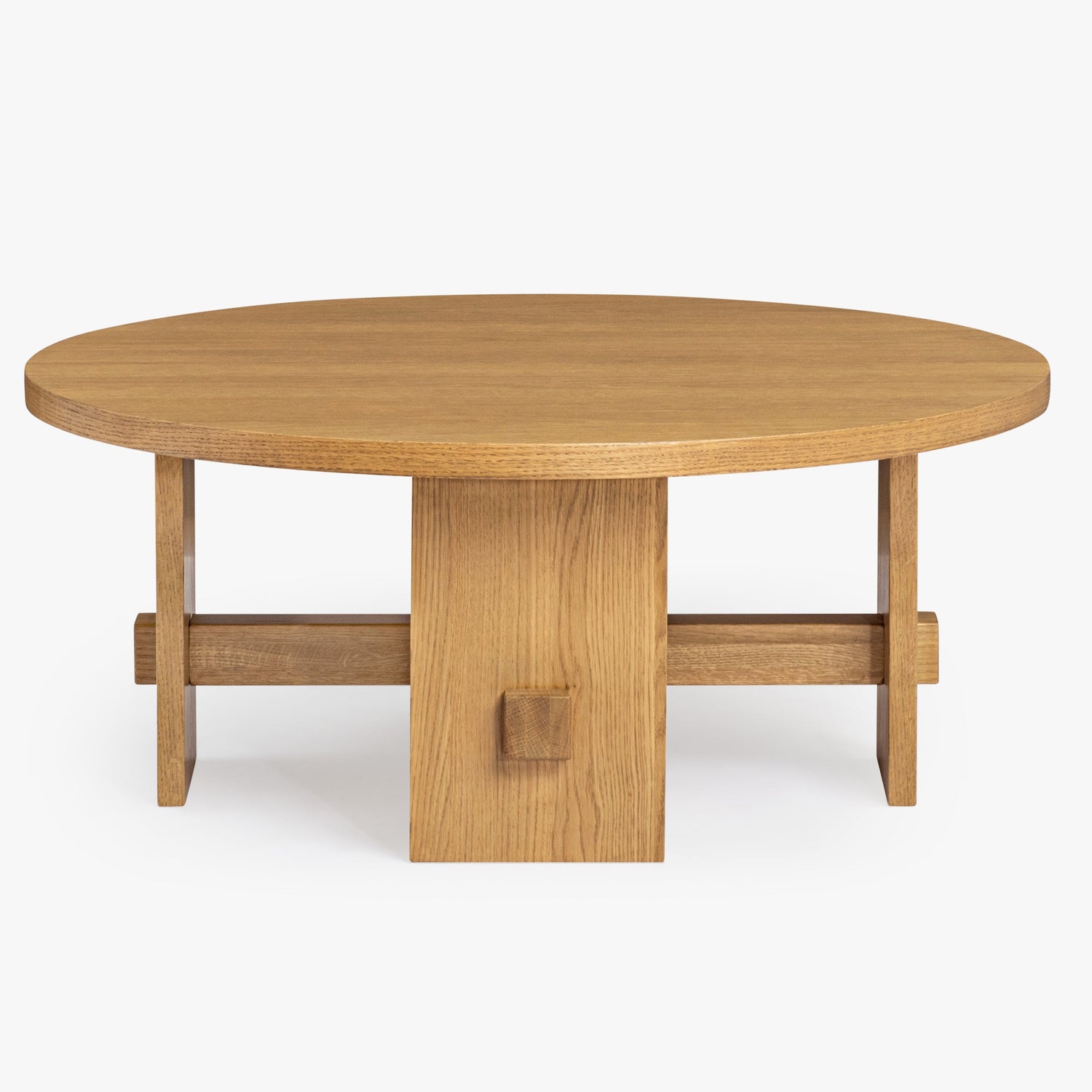 Co. House Designs Saguaro Round Oak Honey Medium Coffee Table