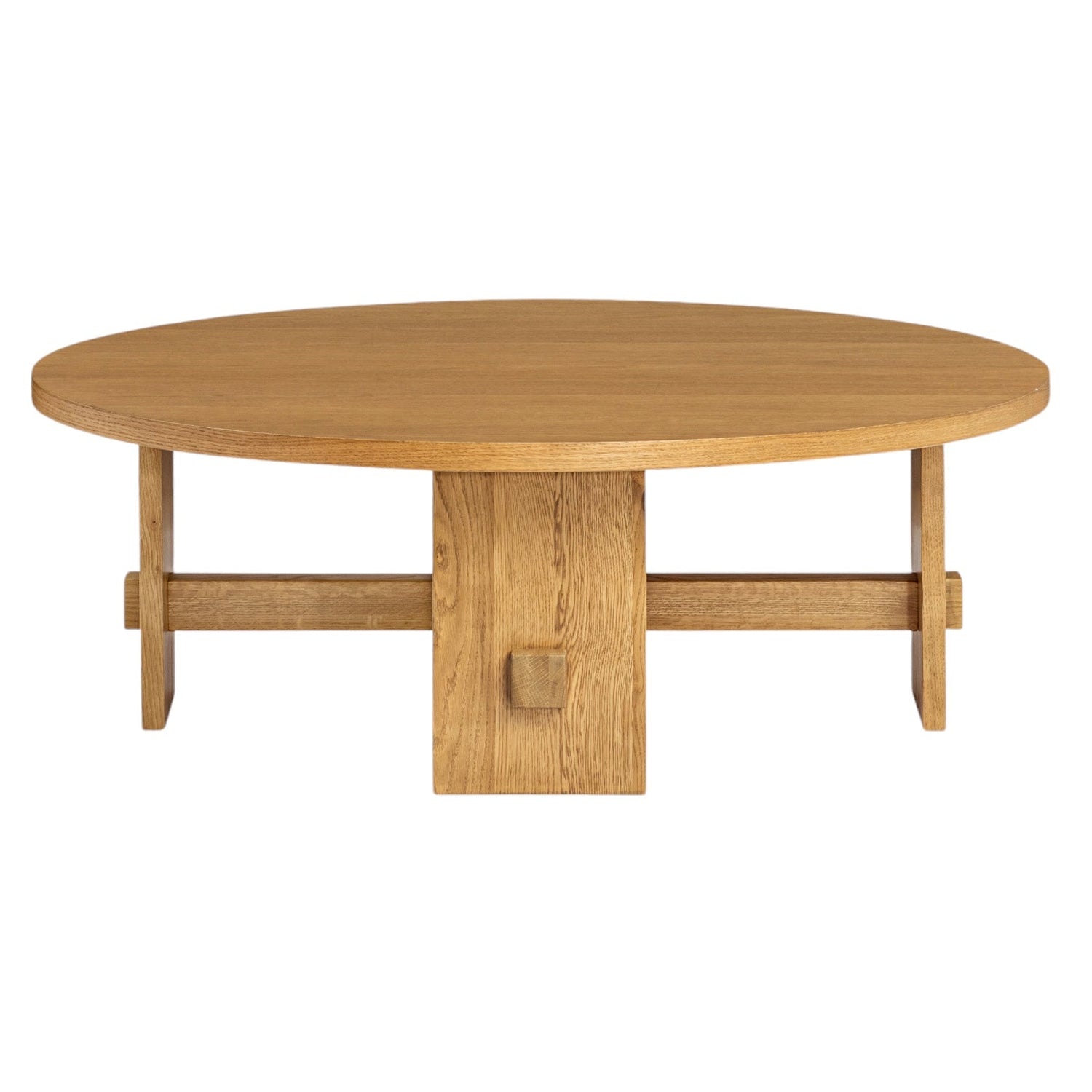 Co. House Designs Saguaro Round Oak Honey Large Coffee Table