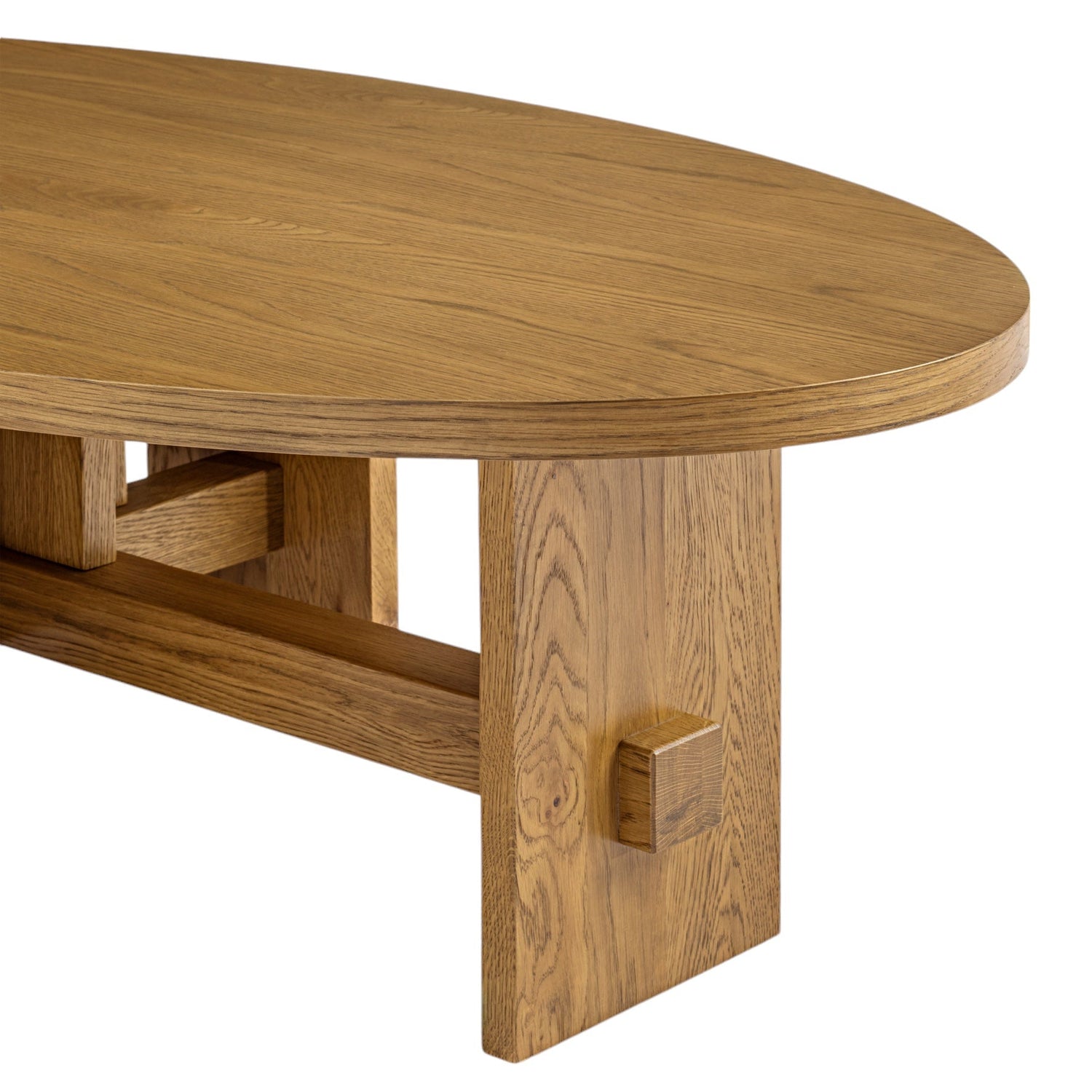 Co. House Designs Saguaro Oval Oak Honey Coffee Table