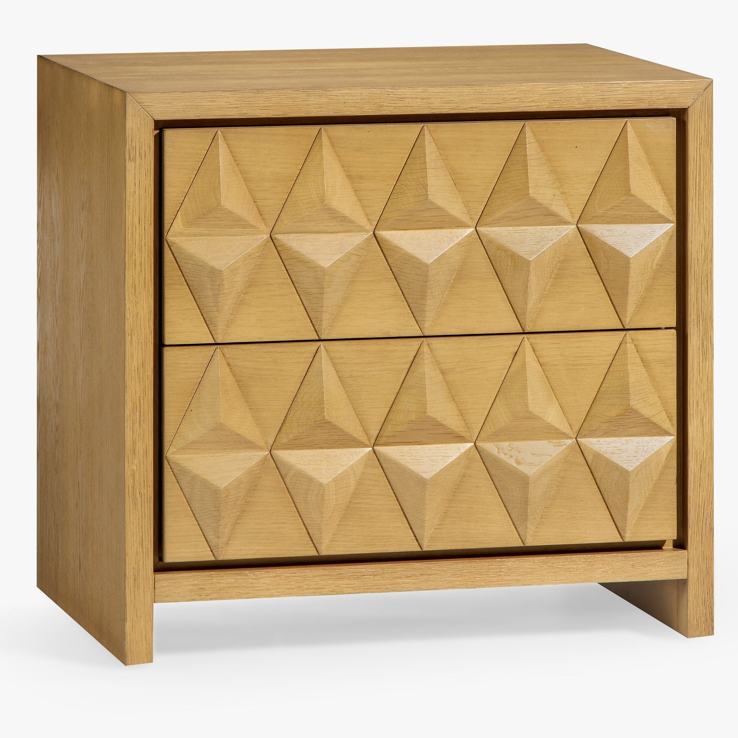 Co. House Designs Vivian Light Oak Large Nightstand Set of 2 product view
