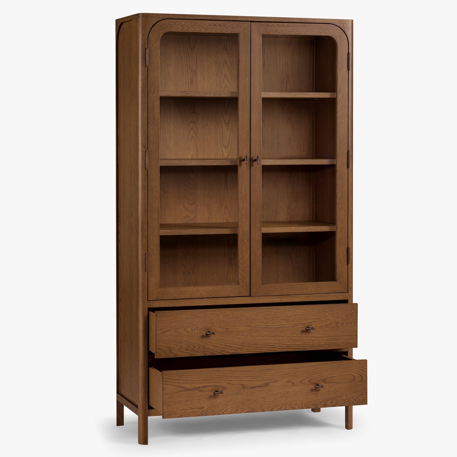 Co. House Designs Cali Walnut Display Cabinet