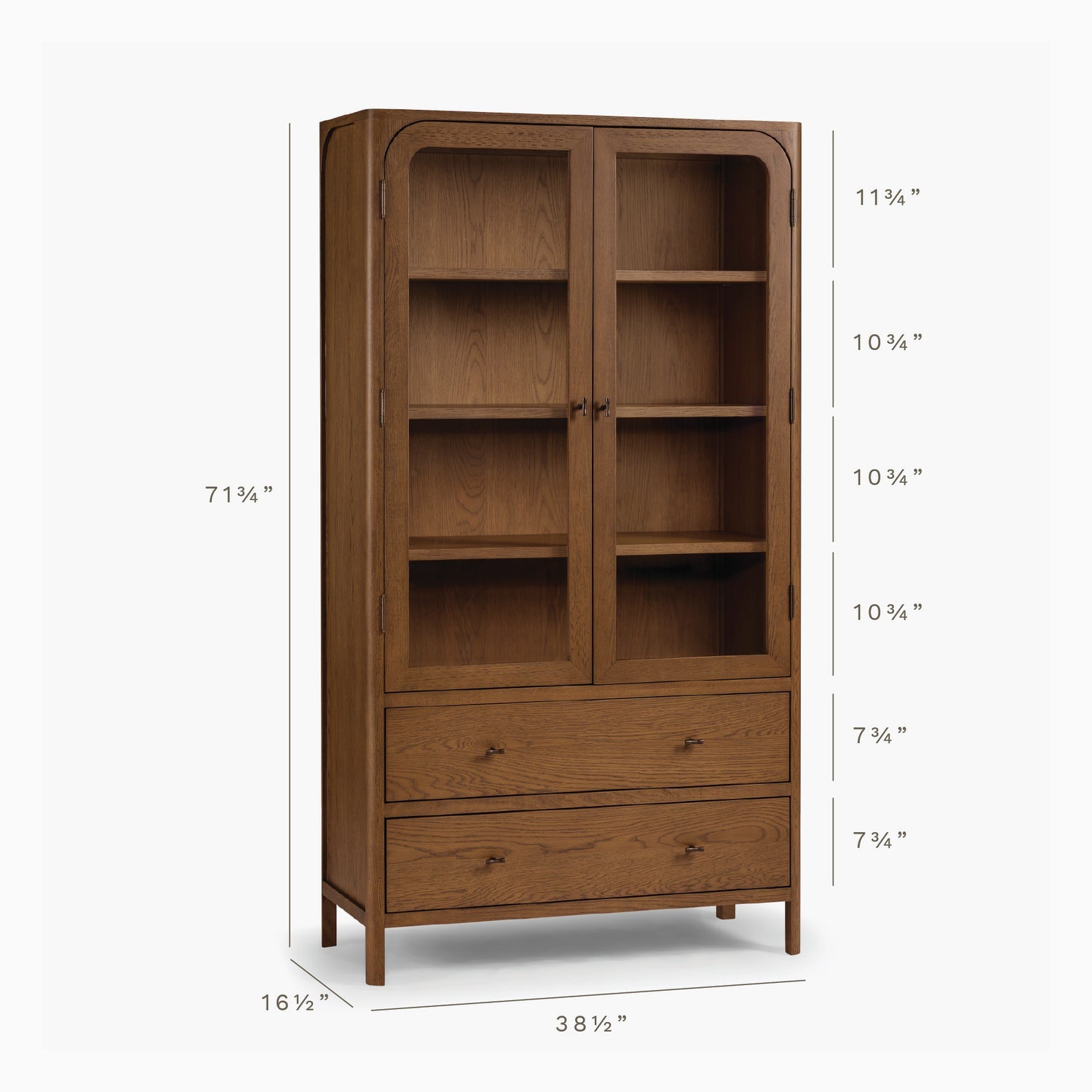 Co. House Designs Cali Walnut Display Cabinet