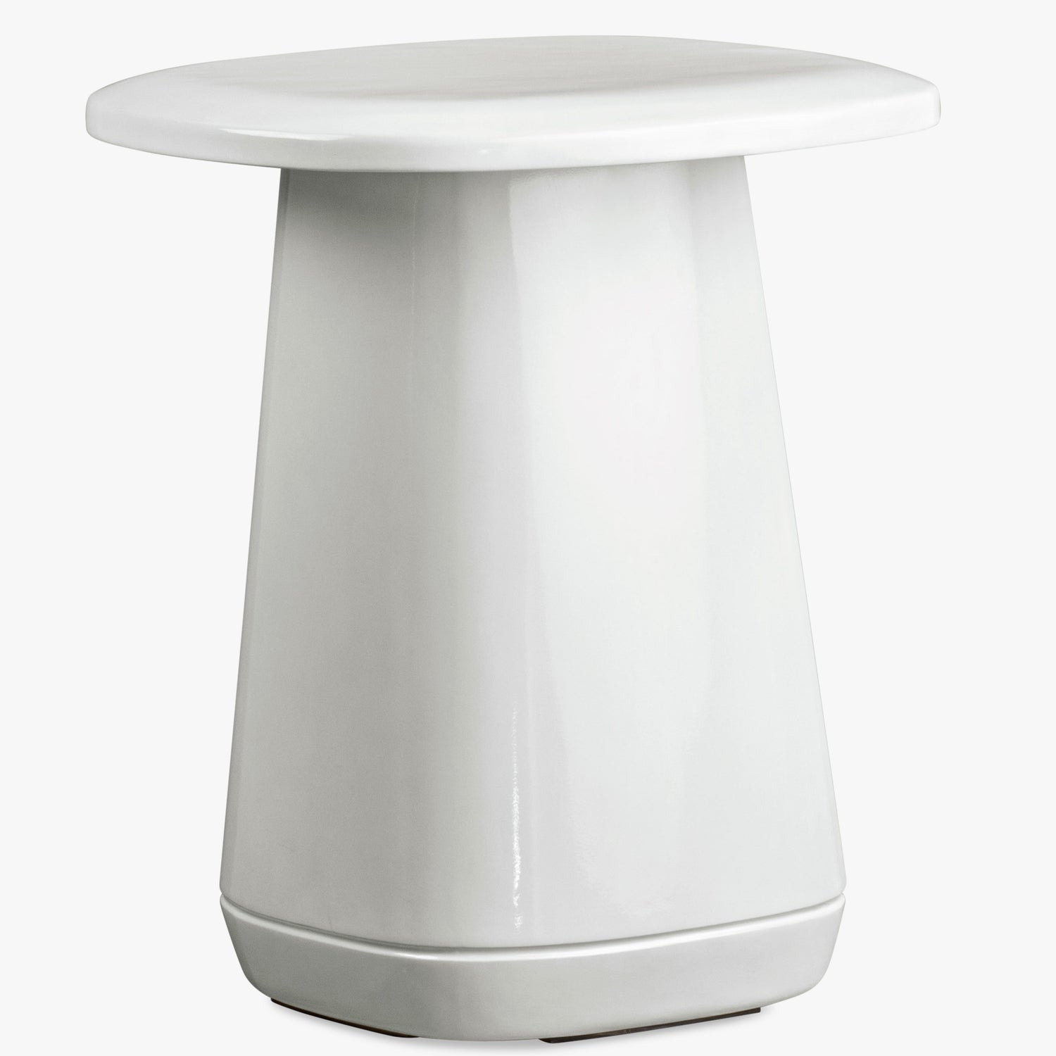 Co. House Designs Garner White Side Table