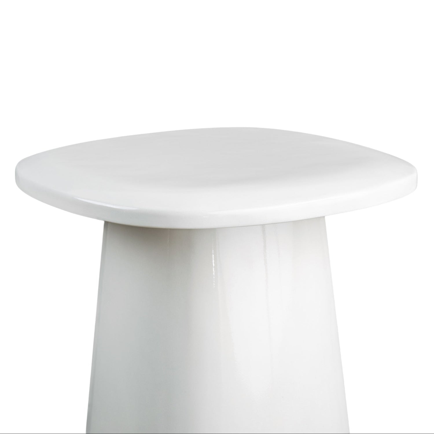 Co. House Designs Garner White Side Table