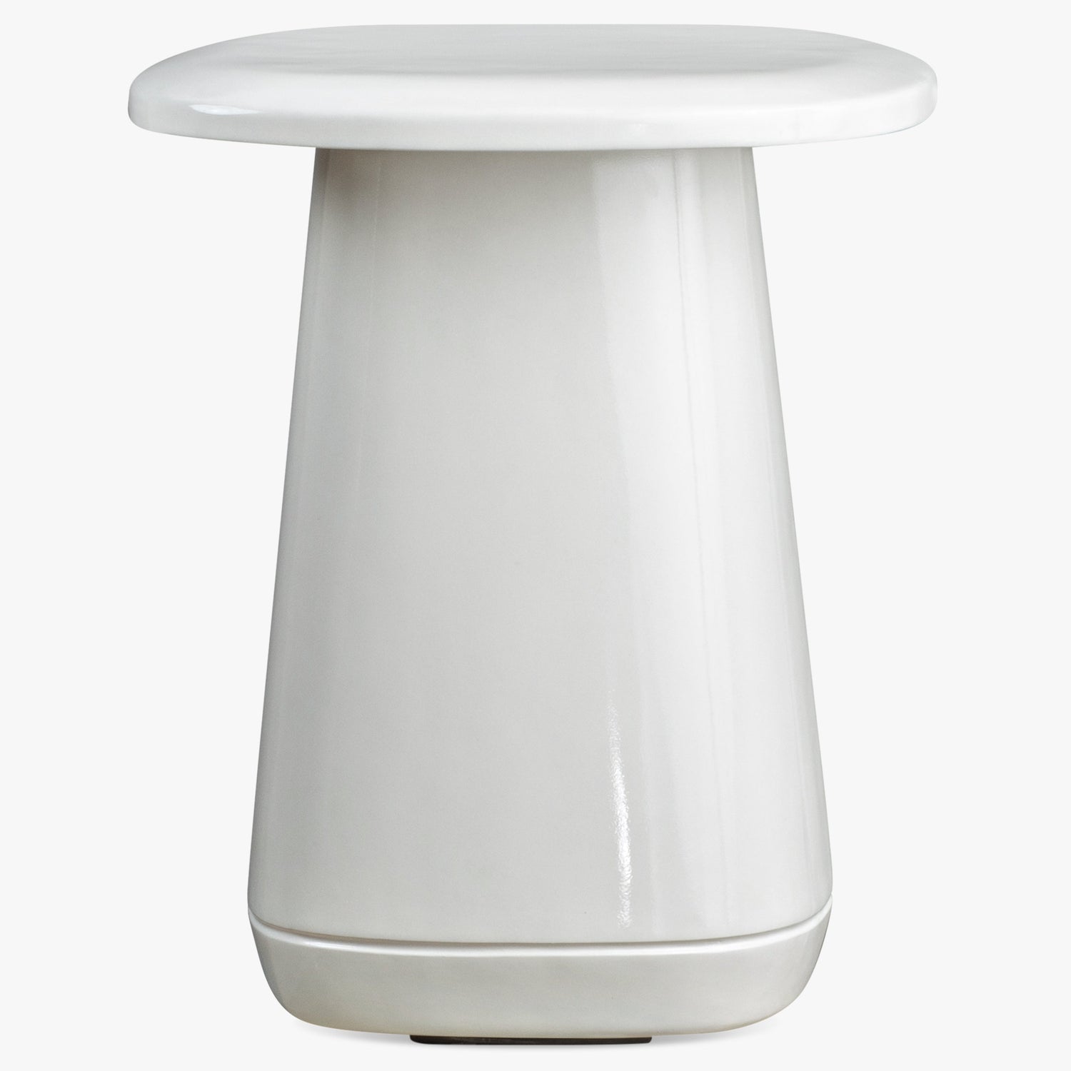 Co. House Designs Garner White Side Table