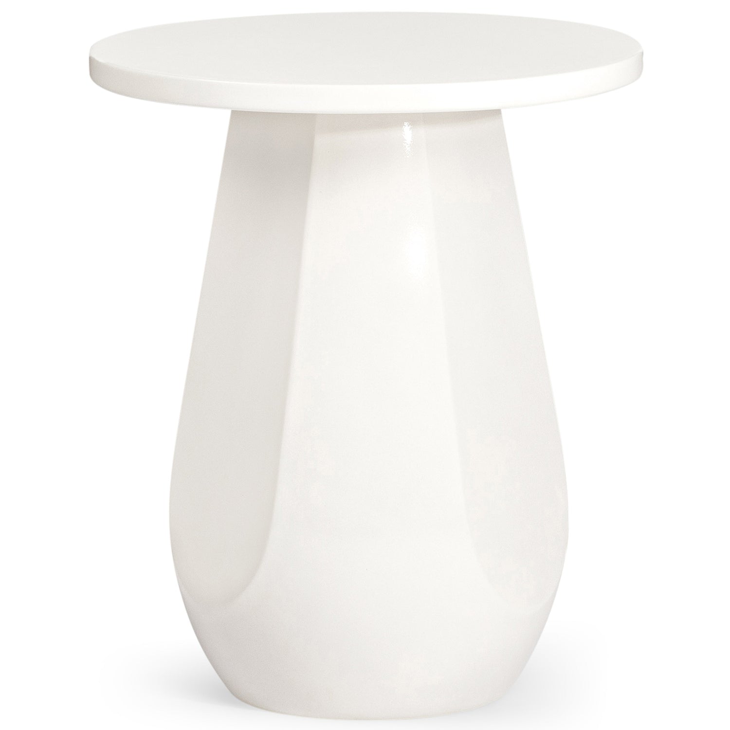 Co. House Designs Lloyd White Side Table