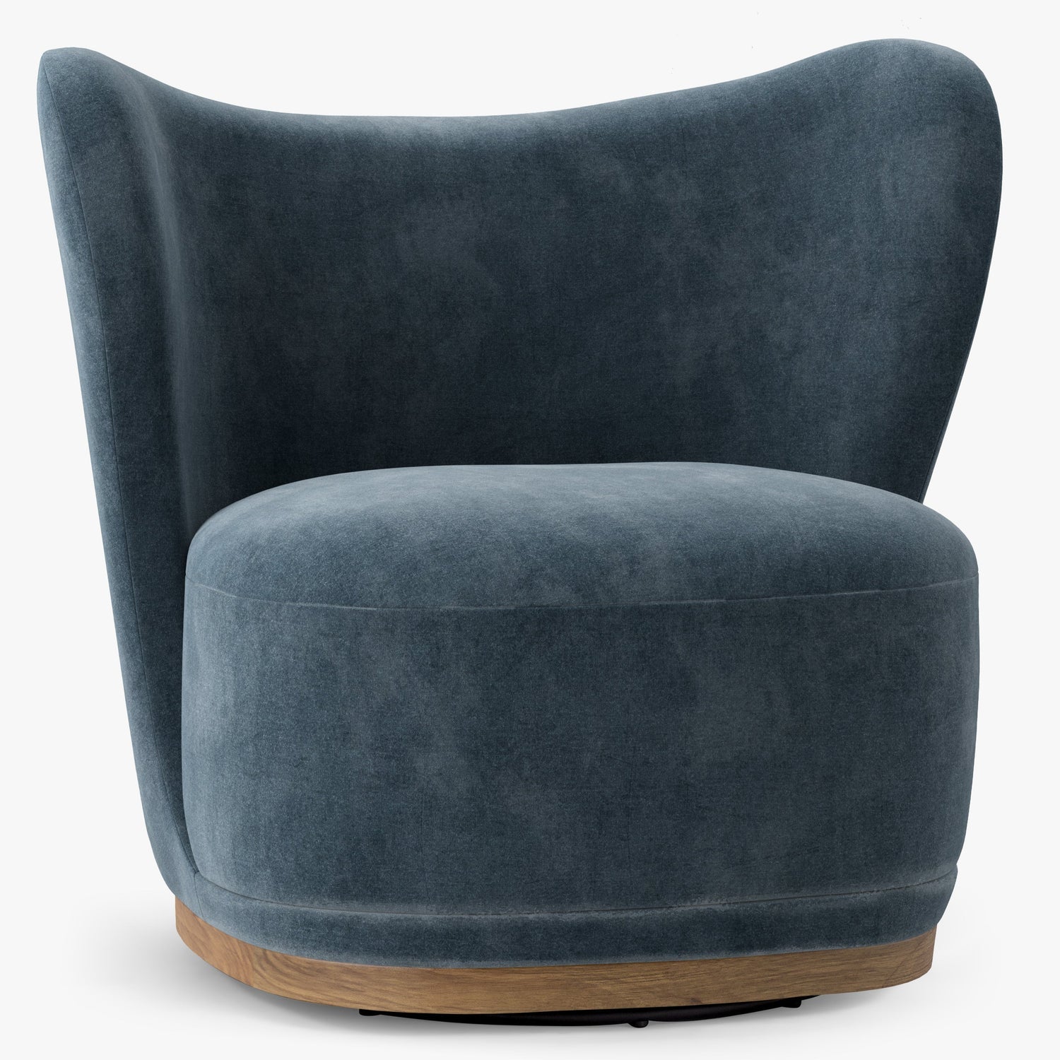Co. House Designs Odell Teal Swivel Chair