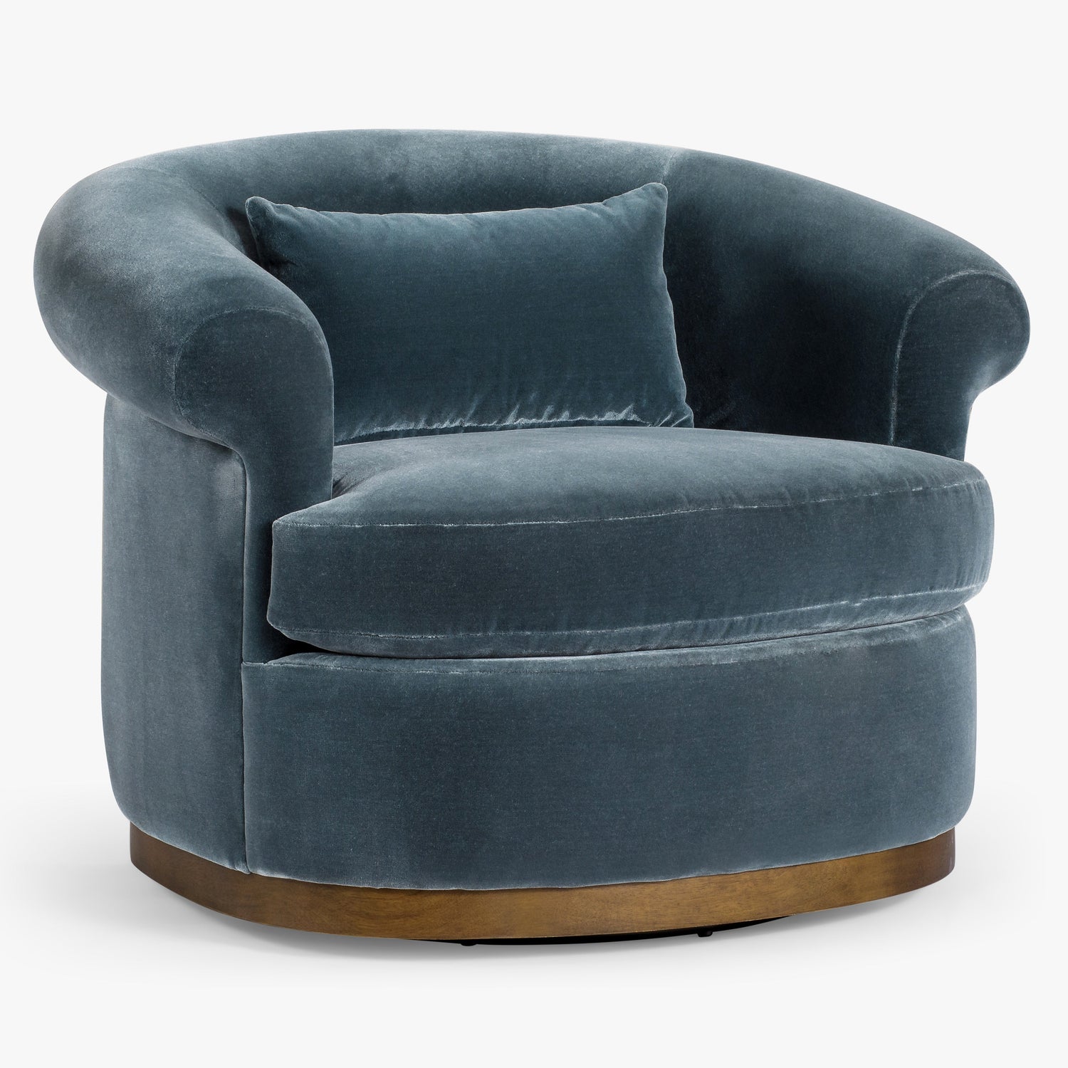 Co. House Designs Gracie Teal Swivel Chair