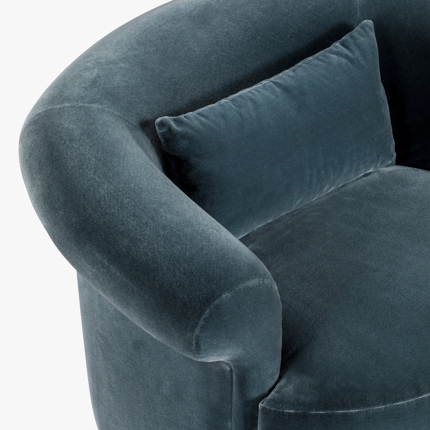 Co. House Designs Gracie Teal Swivel Chair