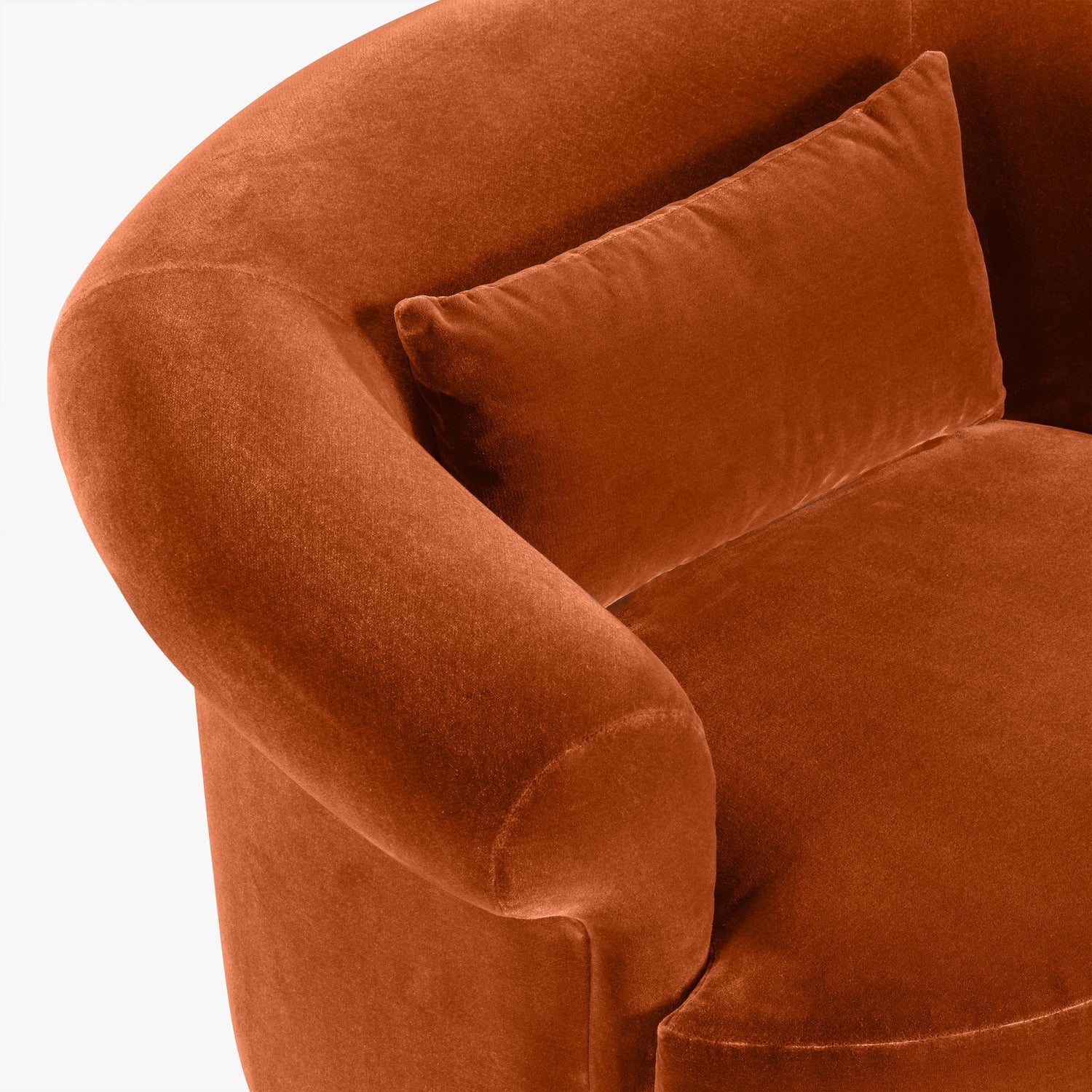 Co. House Designs Gracie Rust Swivel Chair